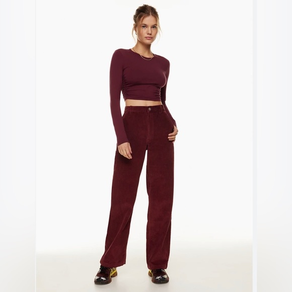 Aritzia Pants - Bnwt TNA Ripcord in Spiced Burgundy